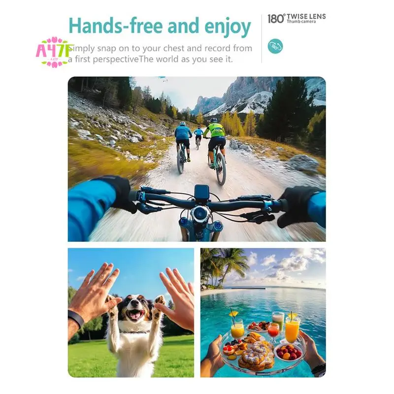 

A47F-New S70 2.7K WIFI APP Thumb Camera Ultra-Long Battery Life Thumb Sports Camera HD Cycling Camera 1080P Pet Camera