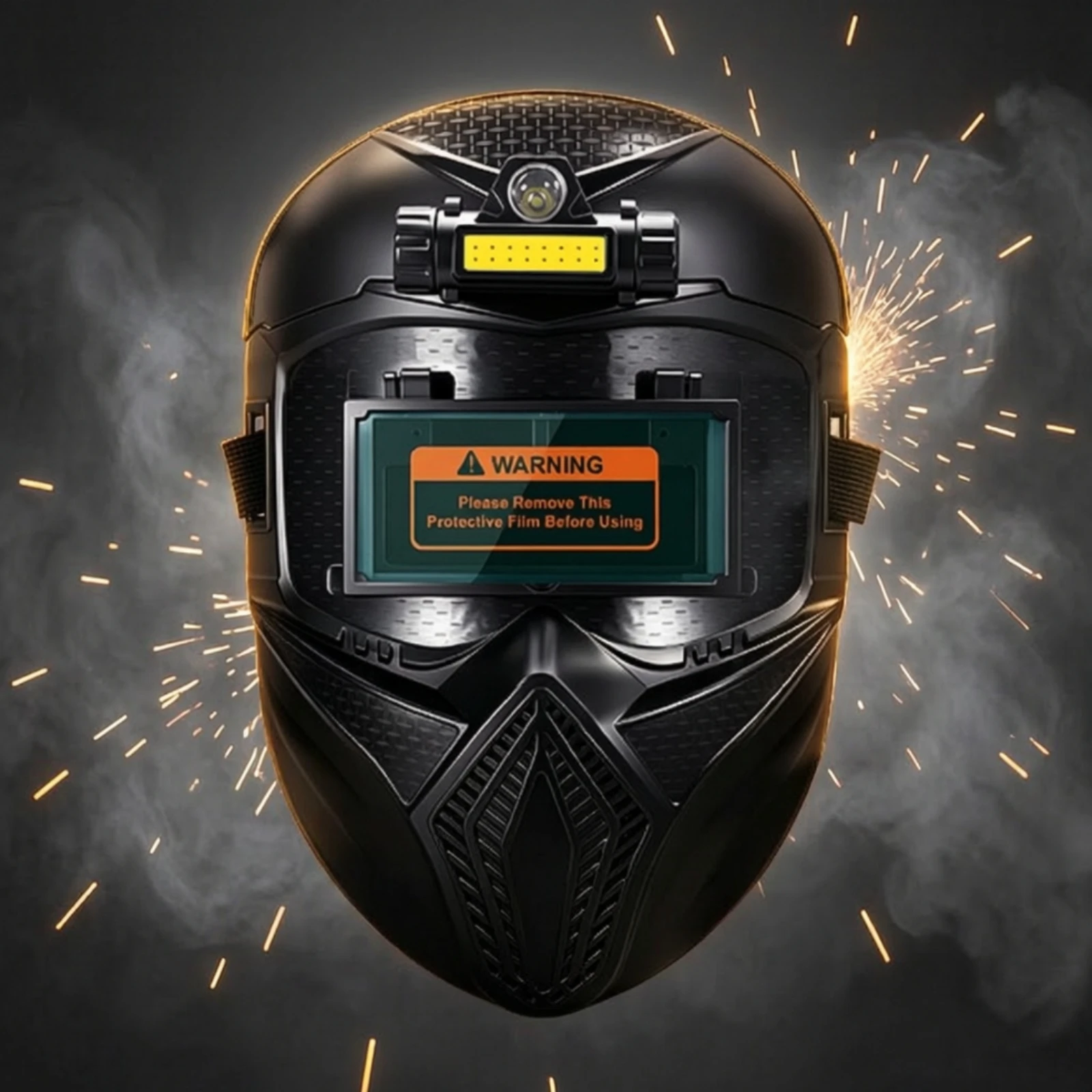 Fusing Helmet with TPU Frame and PC Lens Lightweight Flip-up Fusing Helmet Full Face Mask Accurate Color Hands-No-Cost