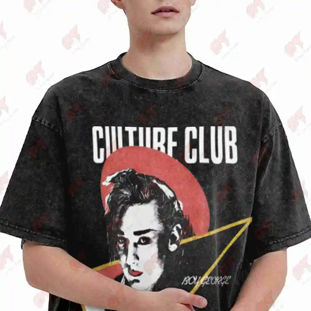 Culture Club Boy George Vintage Vintage Washed Tee Pure Cotton T-Shirt