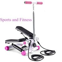 Indoor sports multi-function stepper household couple small hydraulic silent fitness equipment with tension handrails