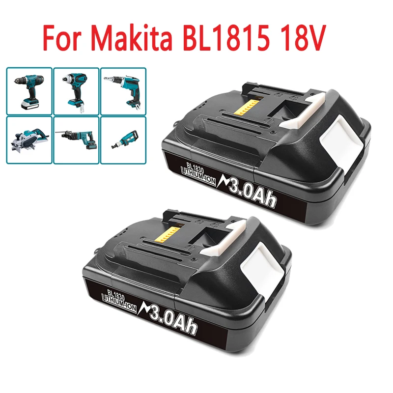 Powtree 18V 3000mAh li-ion Cordless Drills Batteries for Makita BL1815 Rechargeable Tool Battery BL1820 BL1830 BL1840 BL1850