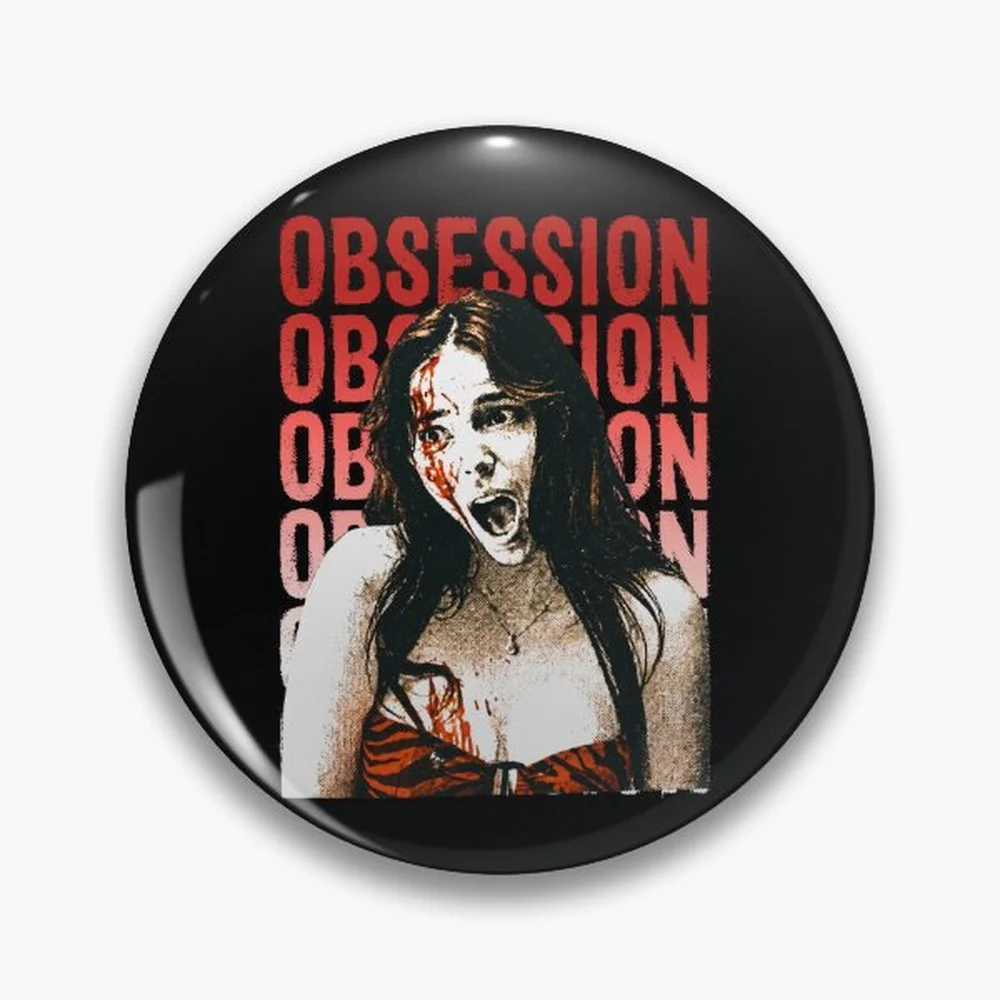 OBSESSION 2026 Pin Holographic Star Heart Pin Brooches Laminated Button Fashion Accessory