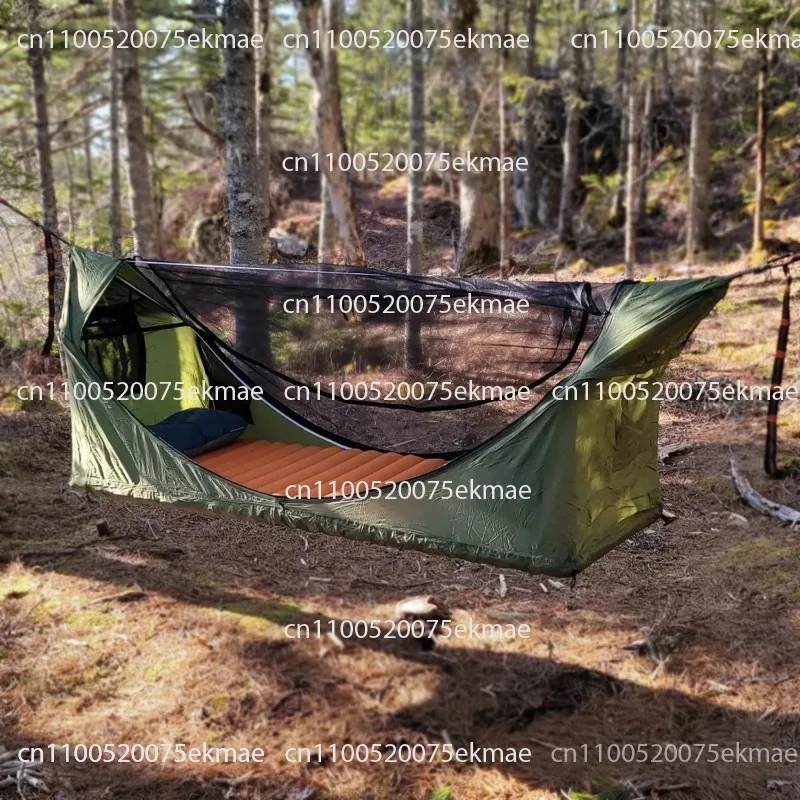 Multifunctional Hammock with Mattress, Mosquito Net & Awning Waterproof for Camping Garden & Indoor Use