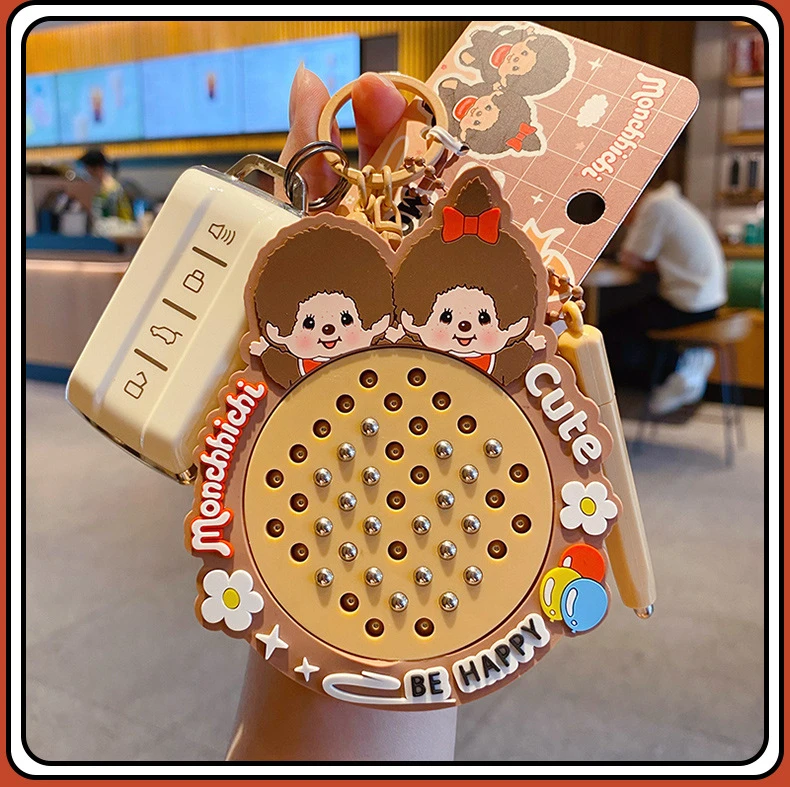 Cute Monchhichi Moneybag Cartoon Bag Purse Kawaii Backpack Hanging Keychain Charms Pendant Favor