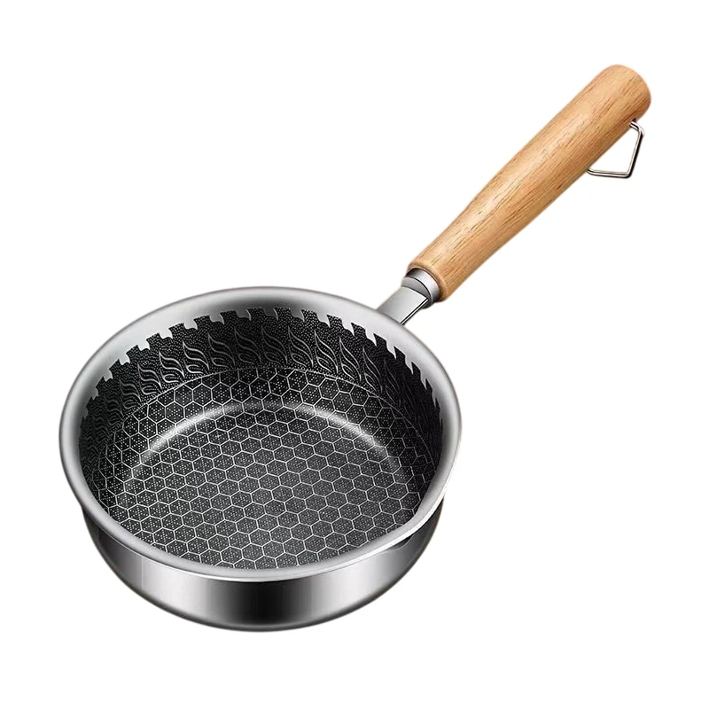 Sartén Antiadherente para Omelette, Sartén Portátil de Acero Inoxidable para Acampar al Aire Libre, Superficie Antiadherente Sin Recubrimiento