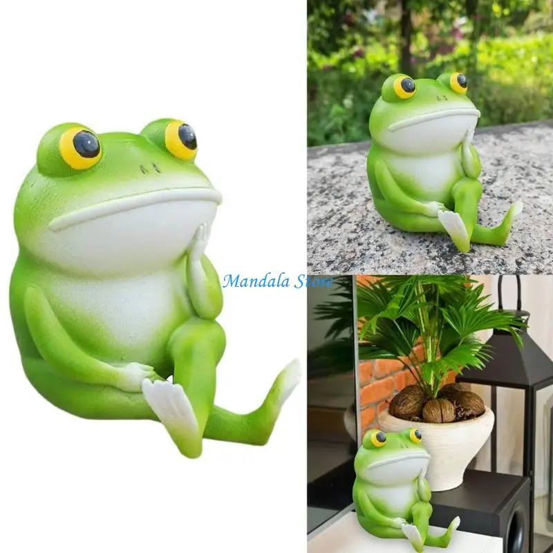 

U2JC Frogs Garden Statue Frogs Statue Resin Frogs Figurine for Outdoor Yard Garden Lawn Decoration Garden Decoration Gift