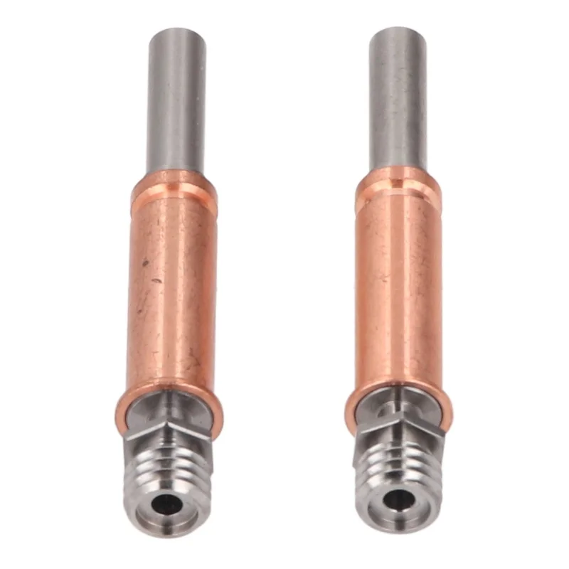 2 Pcs Bimetal Heatbreak Ti Alloy Copper Alloy Heat Resistant Strong Thermal Insulation 3D Printer Heatbreak For Kobra 3