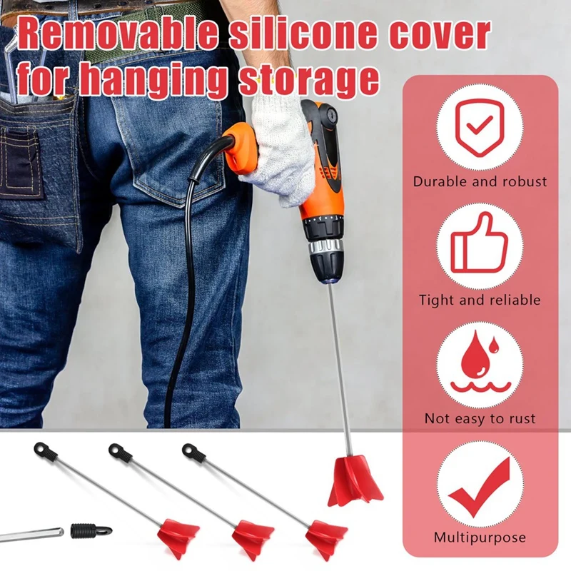 8 Pcs Paint Stirrer For Drill, Drill Mixer Attachment, Epoxy Mixer, Helix Drill Paint Mixer For Most Drills