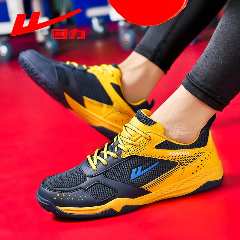 WARRIOR Mens Badminton Shoes Breathable Mesh Casual Sports Sneakers Size 36-44 Women Outdoor Site Training Competition Shoes