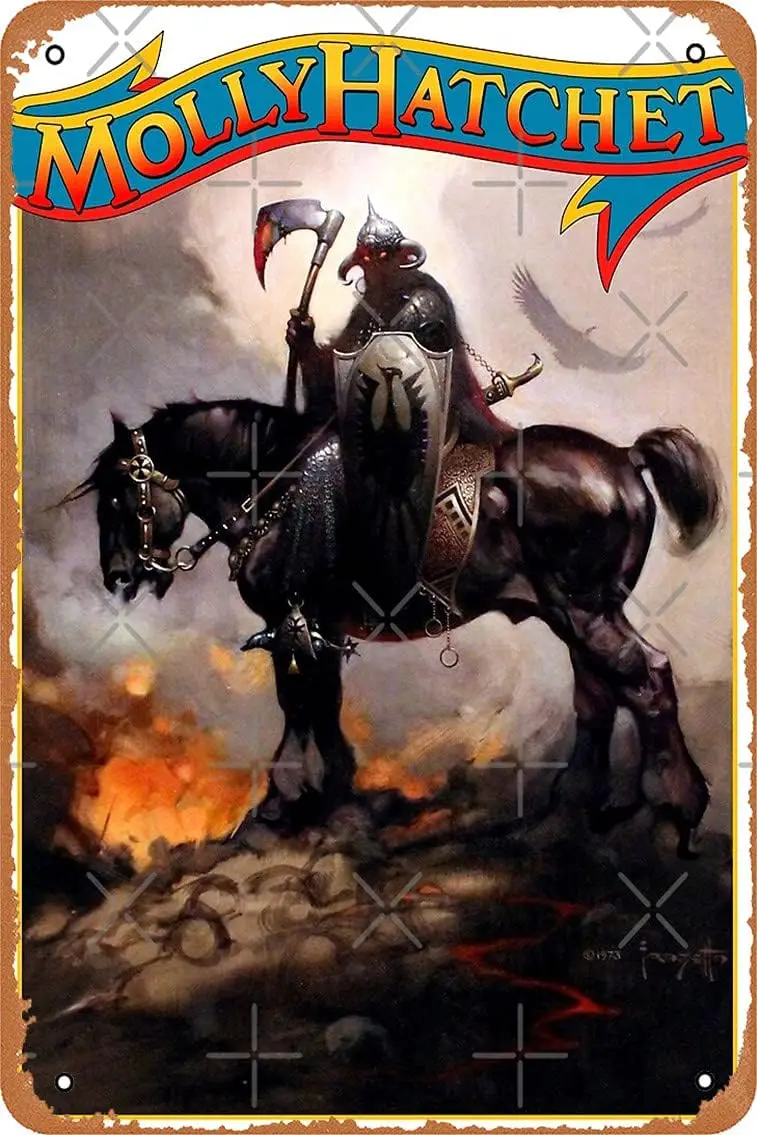 Molly Hatchet Debut Tribute Poster Vintage Metall-Blechschild Heimdekoration Garage Männerhöhle Wandkunst