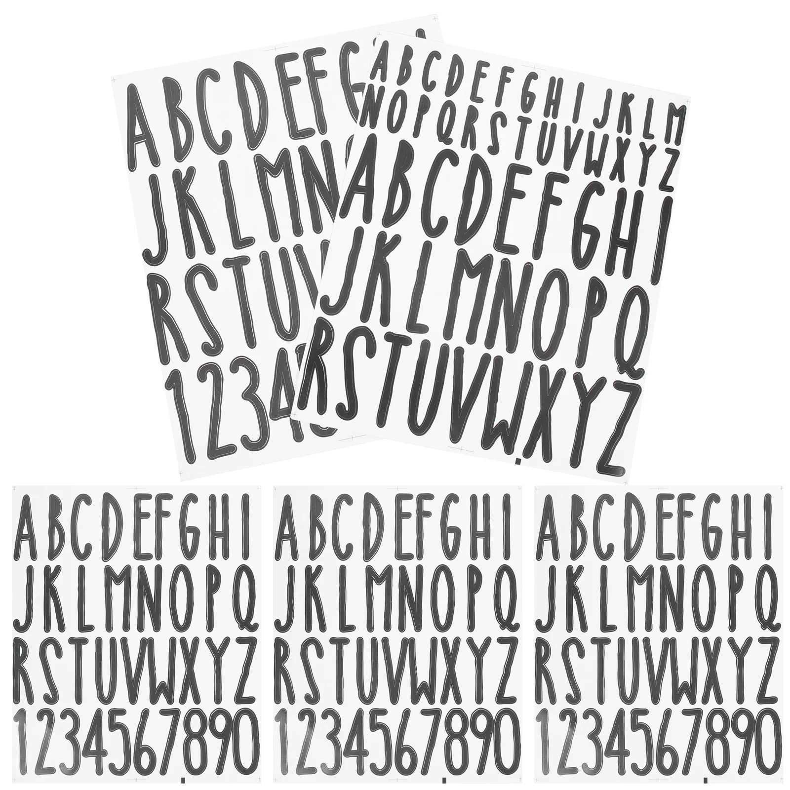 5 أوراق ملصقات أرقام PVC ذاتية اللصق أرقام صندوق بريد عاكسة شارات ملصقات حروف صندوق بريد خارجي