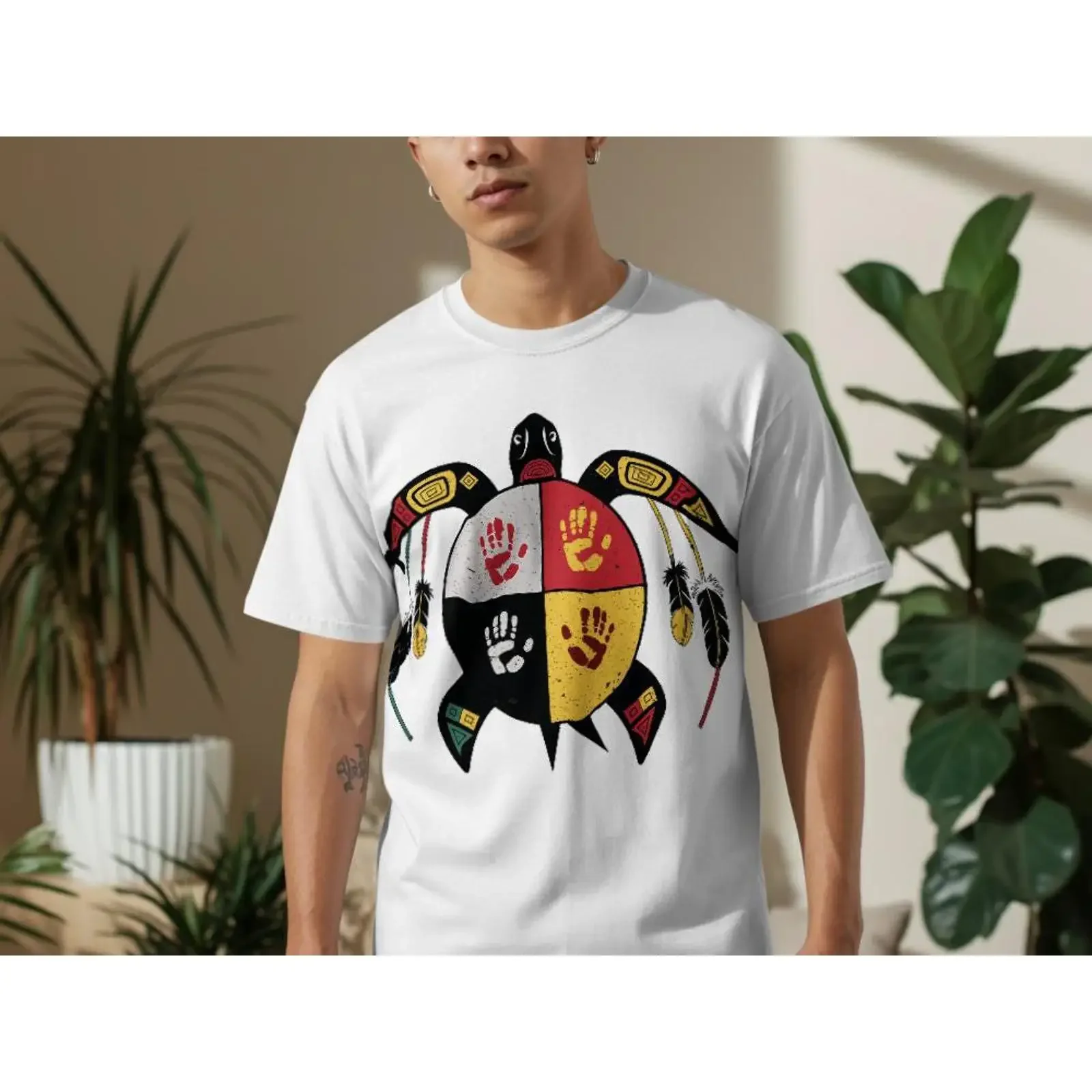 Medicine Wheel Turtle Spirit T Shirt MMIW Awareness Indigenous Symbol vintage Washed Unisex graphic Slightly designer clothes