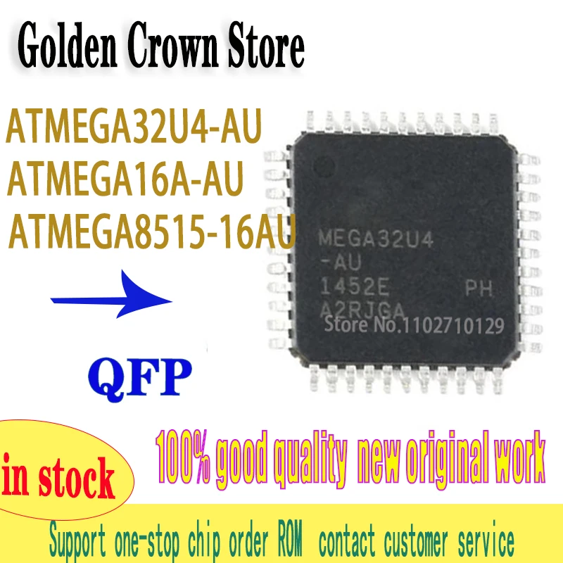 5PCS/lot  ATMEGA32U4-AU ATMEGA32 QFP44 ATMEGA16A-AU ATMEGA16A ATMEGA8515-16AU ATMEGA8515    work New original In Stock