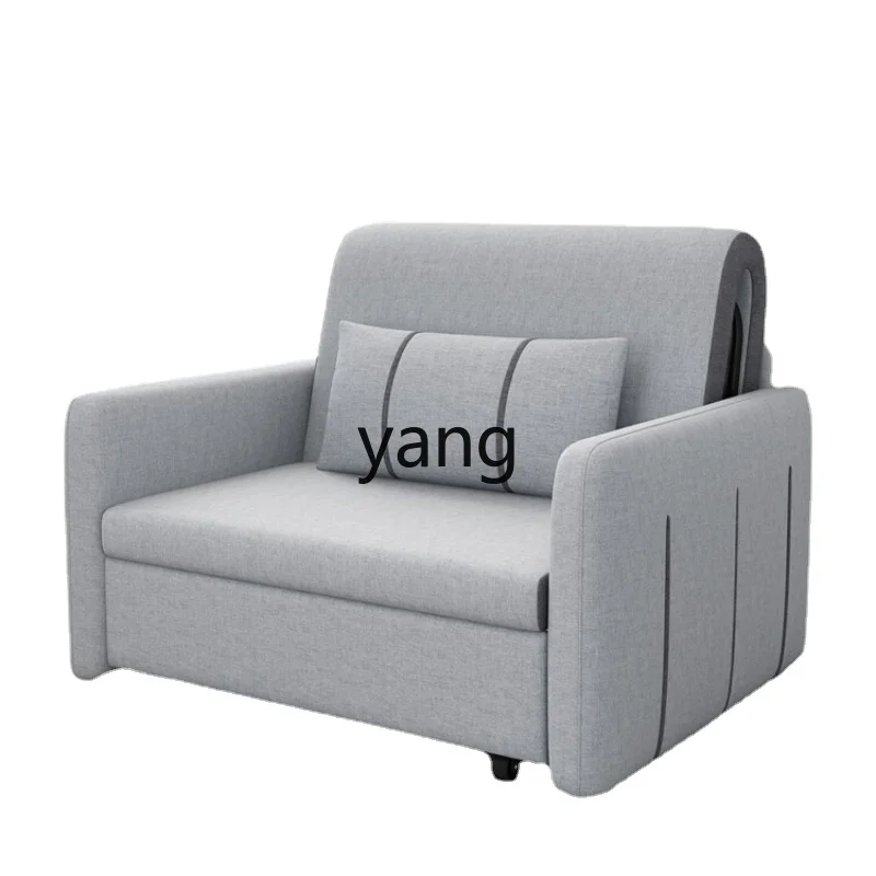 Yjq Cotton and Linen Sofa Bed Foldable Dual-Use Balcony Multi-Function Telescopic Bed Single Double Seat and Bedroom