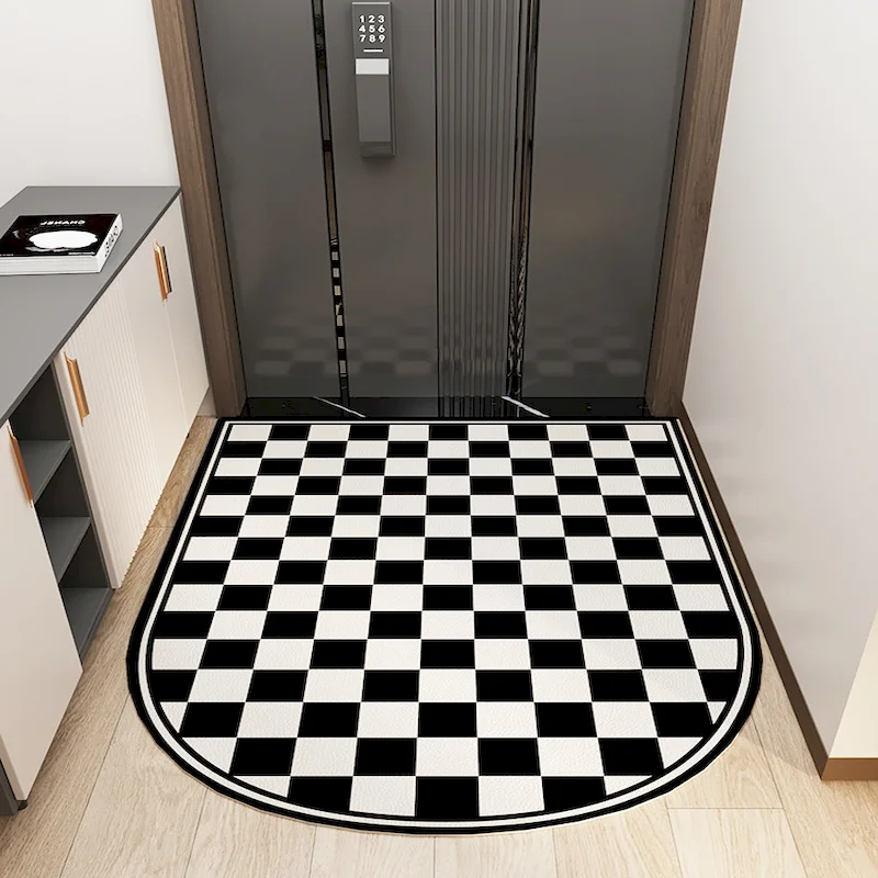 VIKAMA Geometric Semi Circular Game Table Carpet Geometric Anti Slip Noise Reduction Soft Carpet Home Decoration