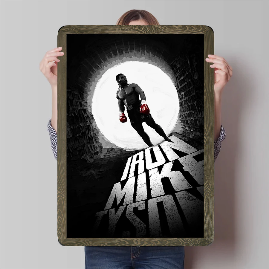 Mike Tyson Boxing Metal Wall Art Decor Iron Mike Poster Fighter Sports Memorabilia for Home Gym Man Cave