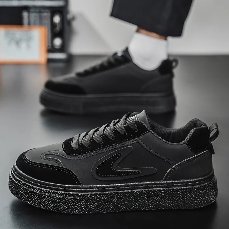 Autumn 2025 Men's White Chunky Sneakers - Breathable Minimalist Design, Student-Friendly & Instagram Popular