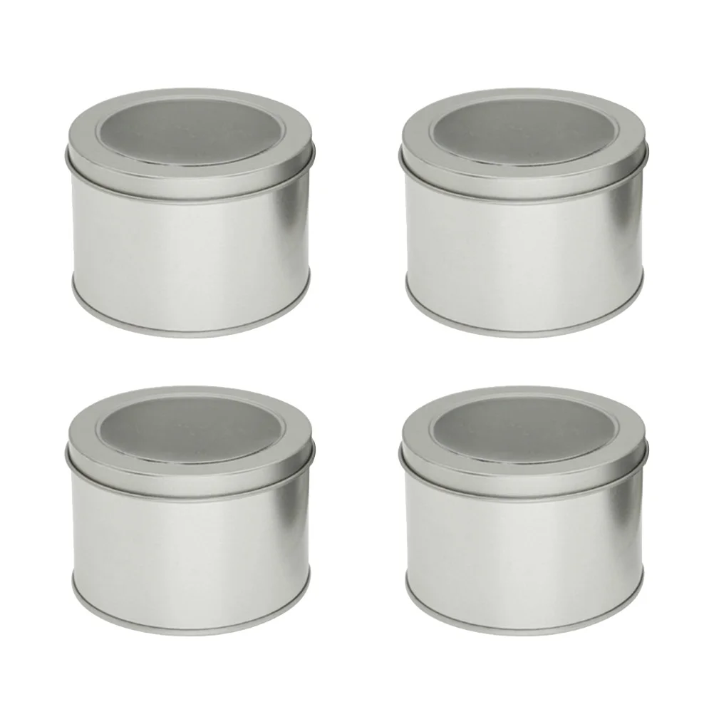 

4Pcs Cake Tin Iron Sealed Cans Coffee Beans Tank Snacks Container Kitchen Tool Food Bottle Storage Preservation Dryness