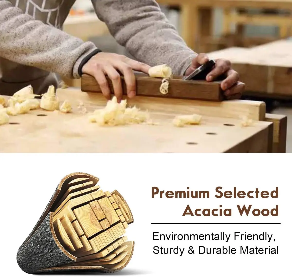 كرسي جلوس خشبي لتناول الطعام، أثاث ريفي داخلي وخارجي (بني ريفي وأسود)