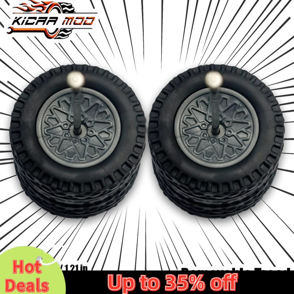 1/64 รุ่นรถล้อยาง All Terrain ยางกลีบ Spoke Refitting สําหรับ Off-road HotWheels ขนาดกลางขนาด 1 ชุด