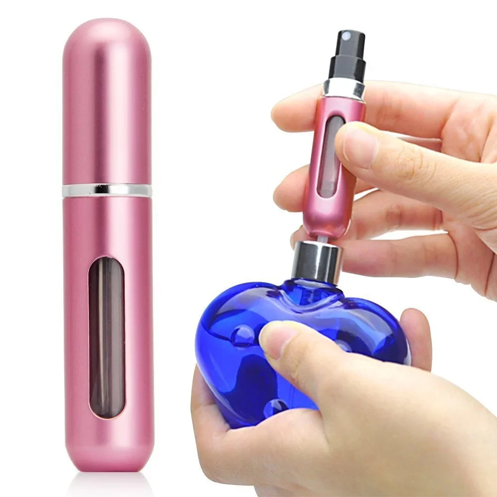 新しいホット5個セットポータブル5ミリリットル香水詰め替えボトル詰め替え可能なスプレー香りポンプ空のアトマイザー化粧品容器旅行ギフト 1