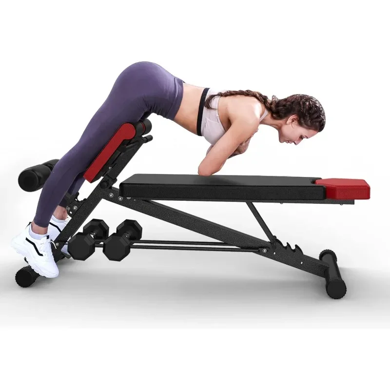 Finer Form Multi-Functional Gym Bench for Full All-in-One Body Workout – Versatile Fitness Equipment for Hyper Back Extension,