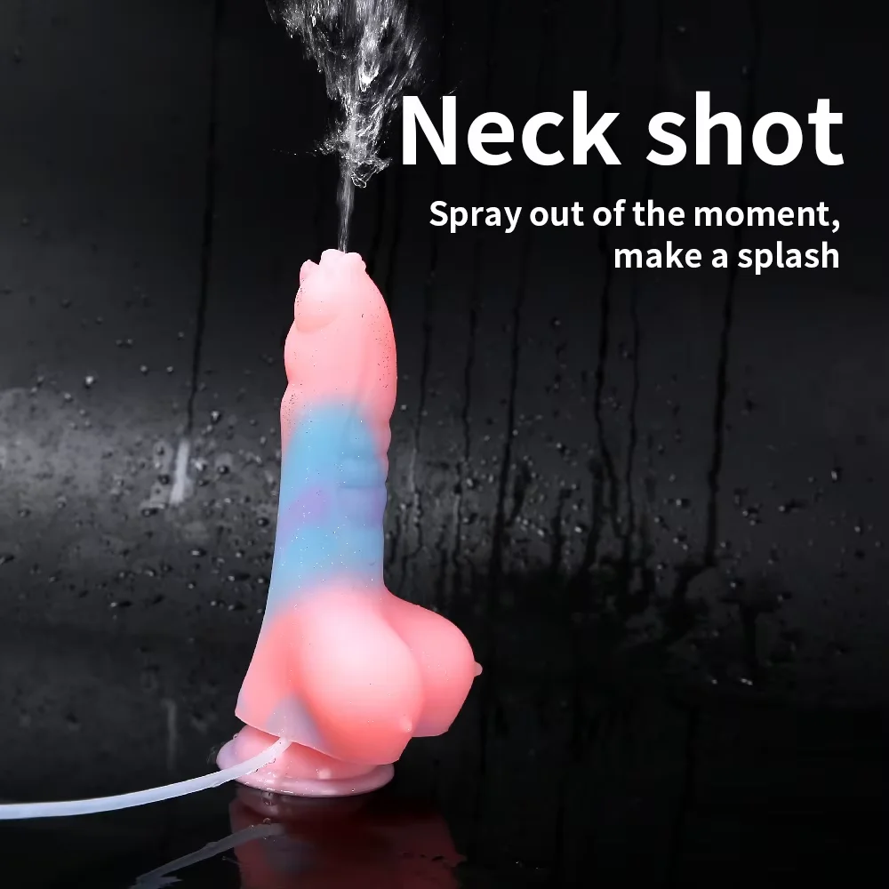 Liquid silicone colored nocturnal water jet shaped dildos, anal plugs, masturbation, and sex toys