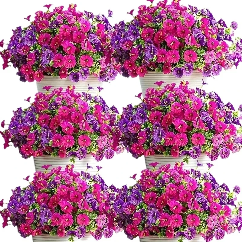 Flores artificiales, vid, gloria de la mañana, corona de boda, decoración del hogar, habitación de San Valentín, patio al aire libre, jardín, arco colgante, accesorios de regalo DIY