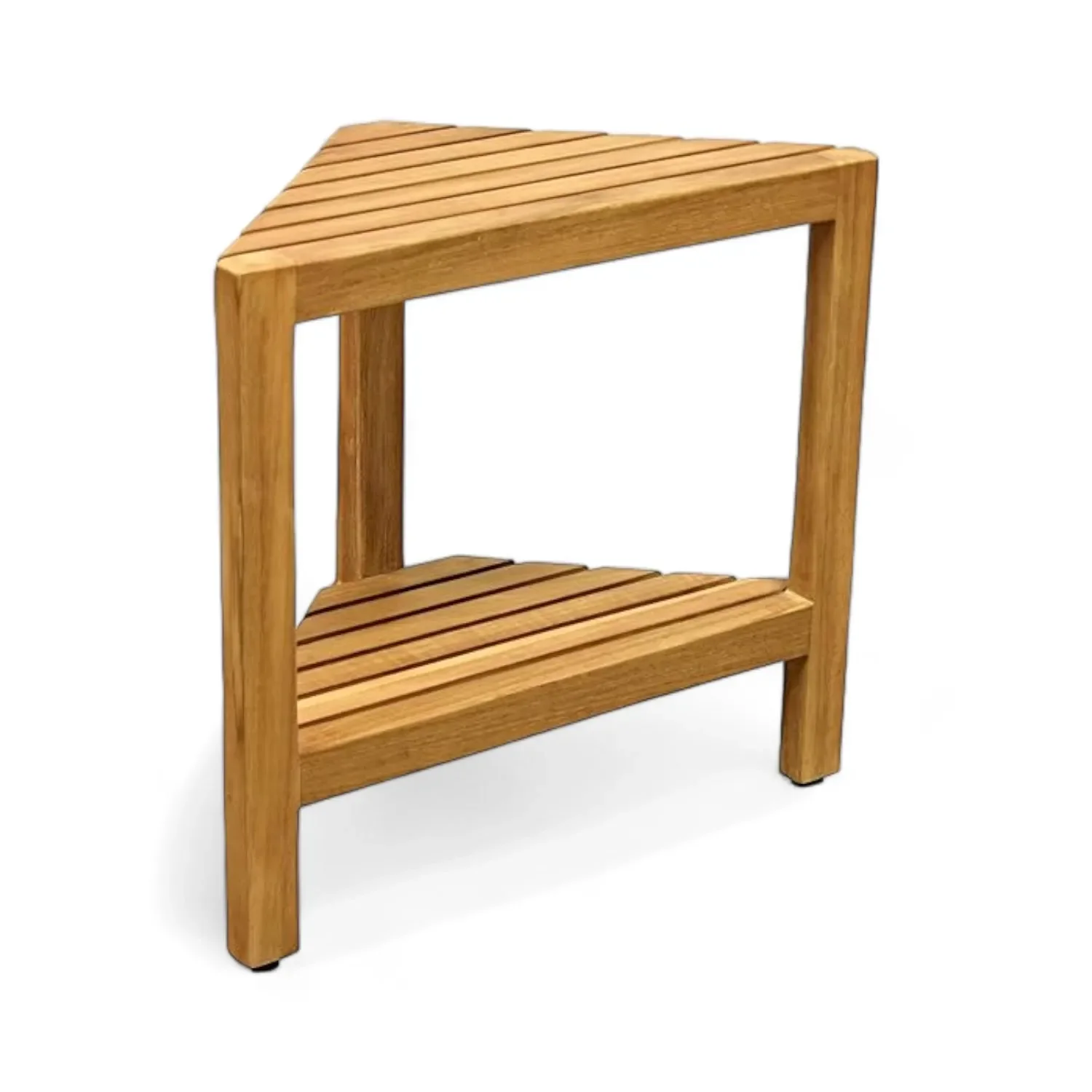 

Wholesale Solid Wood Indoor Outdoor Shower Bath Spa Corner Stool with Shelf in Fully Assembled Shower Chair for Bathroom
