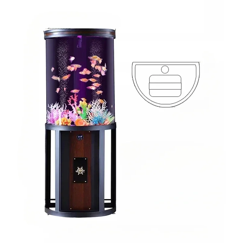 Luxury Design Fishbowl Enjoying Nature Rich And Colorful Living Room Aquariums Home Office Acuario De Peces Pet Products