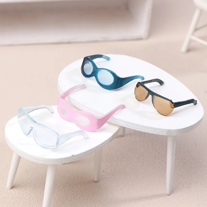 Dollhouse Dolls Miniature Colourful Glasses Eyewear Cool Eyeglasses Model Dolls Dress Up Accessories Pretend Play Toys