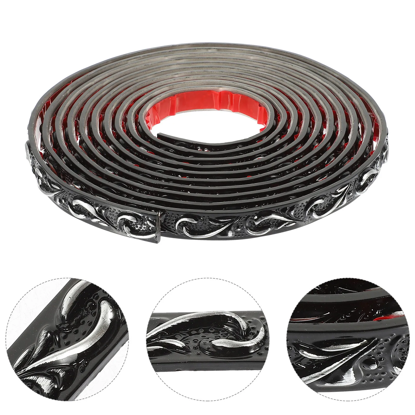 1 rol zelfklevende decoratieve sierstrip PVC flexibele muur hoeklijst Peel Stick Edge voor plafondspiegel achtergrondmuur