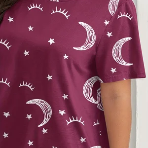 Home Women Sleep -Kleider, große Kleider, Sommerkleider, Eisseide, kurze, Plus Größe, Mode 8 Hauptverkäufe Kurzkleid - №7