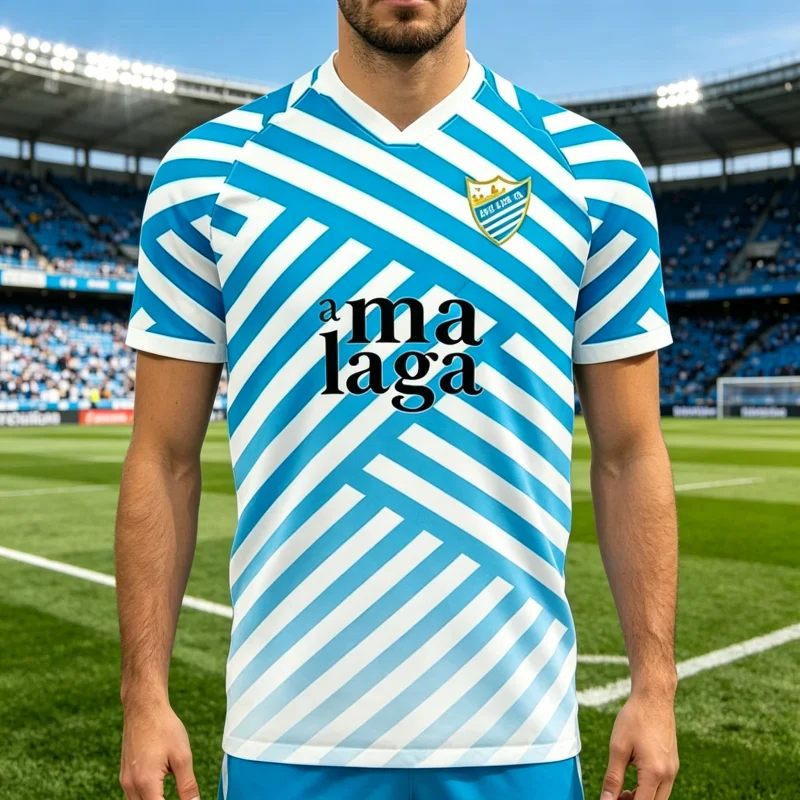 2026 New Design Malaga Classic Style Jersey Football Short Sleeve 3D Breathable Kid Women Sports Training Quick Family Kids Tees