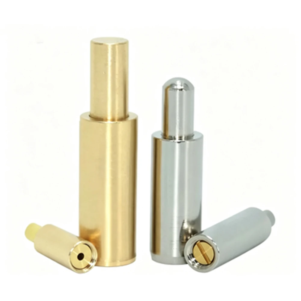 1pcs Small Dia 1.5~10mm Indexing Locating Pin Round Head Spring Loaded Plunger Ni-Plated Brass Spring Positioning Column