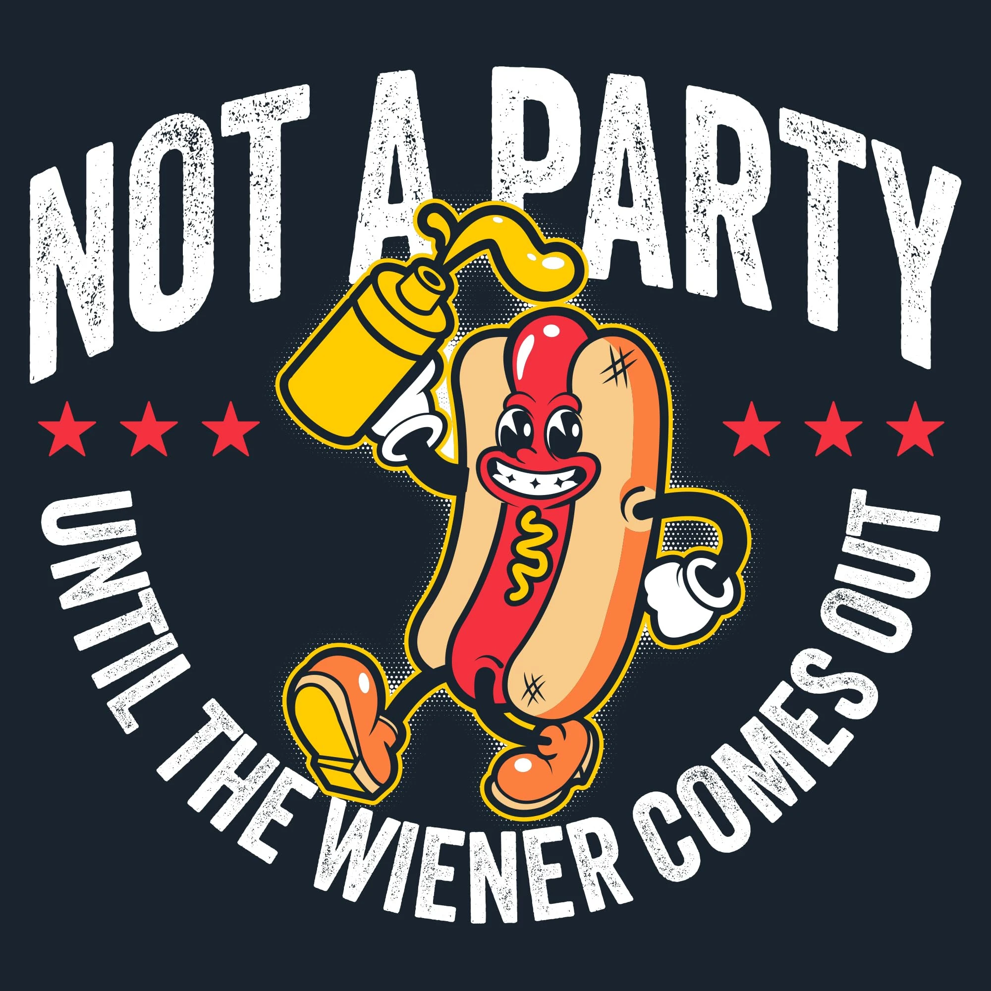 Weiner Party Military Training Tactics Brand Graphic Tee Cotton Mens Womens T-Shirt Outdoor Top