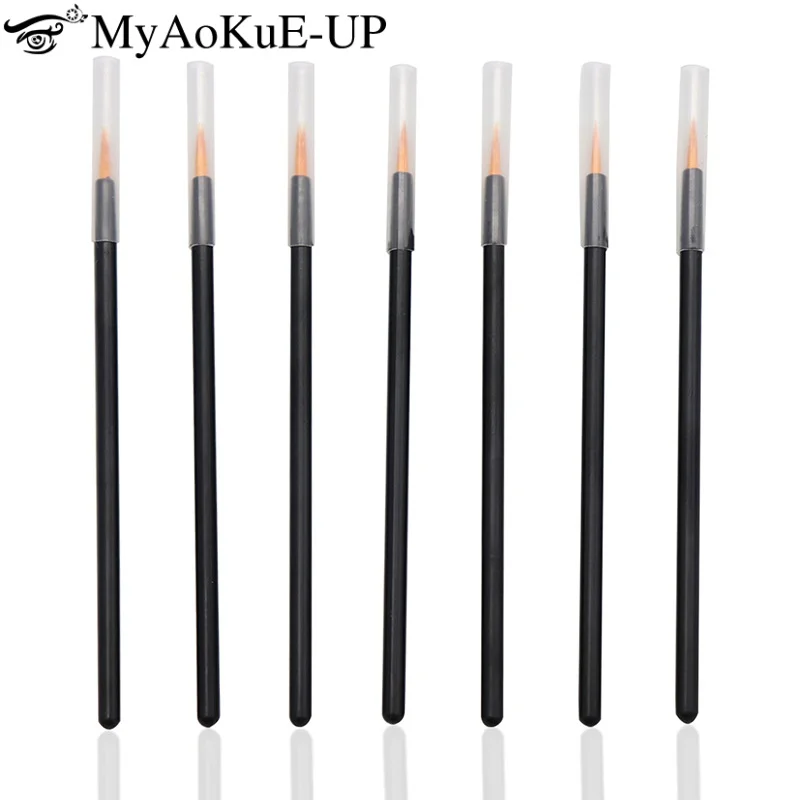 50pcs Disposable Nail Art Brush Eyeliner Eyeline Makeup Tools Manicure Painting Pen Beauty Tool Nail Gel Liner Brushes