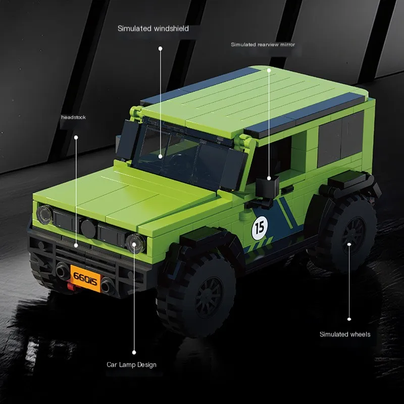 Technical Off-road Racing Vehicle Truck Model Building Blocks City Suzuki Jimny Car Desktop Decoration Bricks Toys for Kids Gift