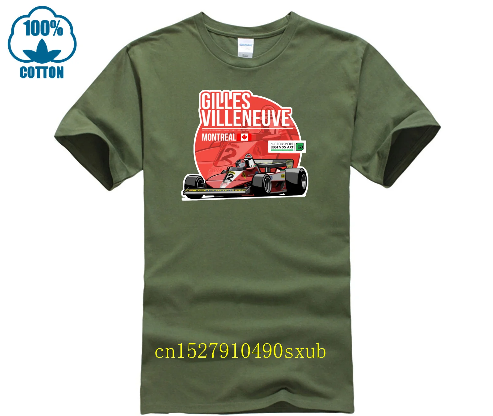 Uomo girocollo Gilles Villeneuve 1978 Montreal Homme Tee Shirt uomo 100% cotone Top Design per T-shirt uomo