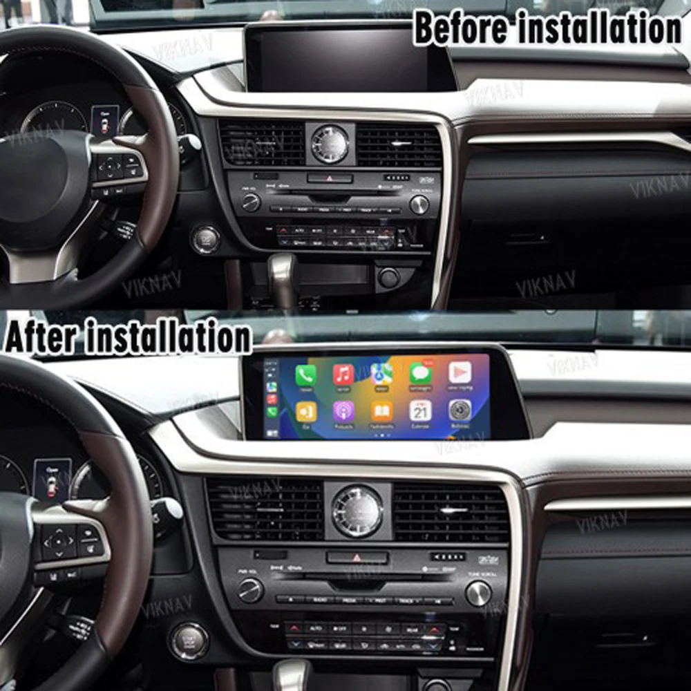 Viknav Fit For Original Car12.3 Inch Screen Linux System For Lexus RX 2016-2019 Wireless Apple CarPlay Android Auto(Full Screen)