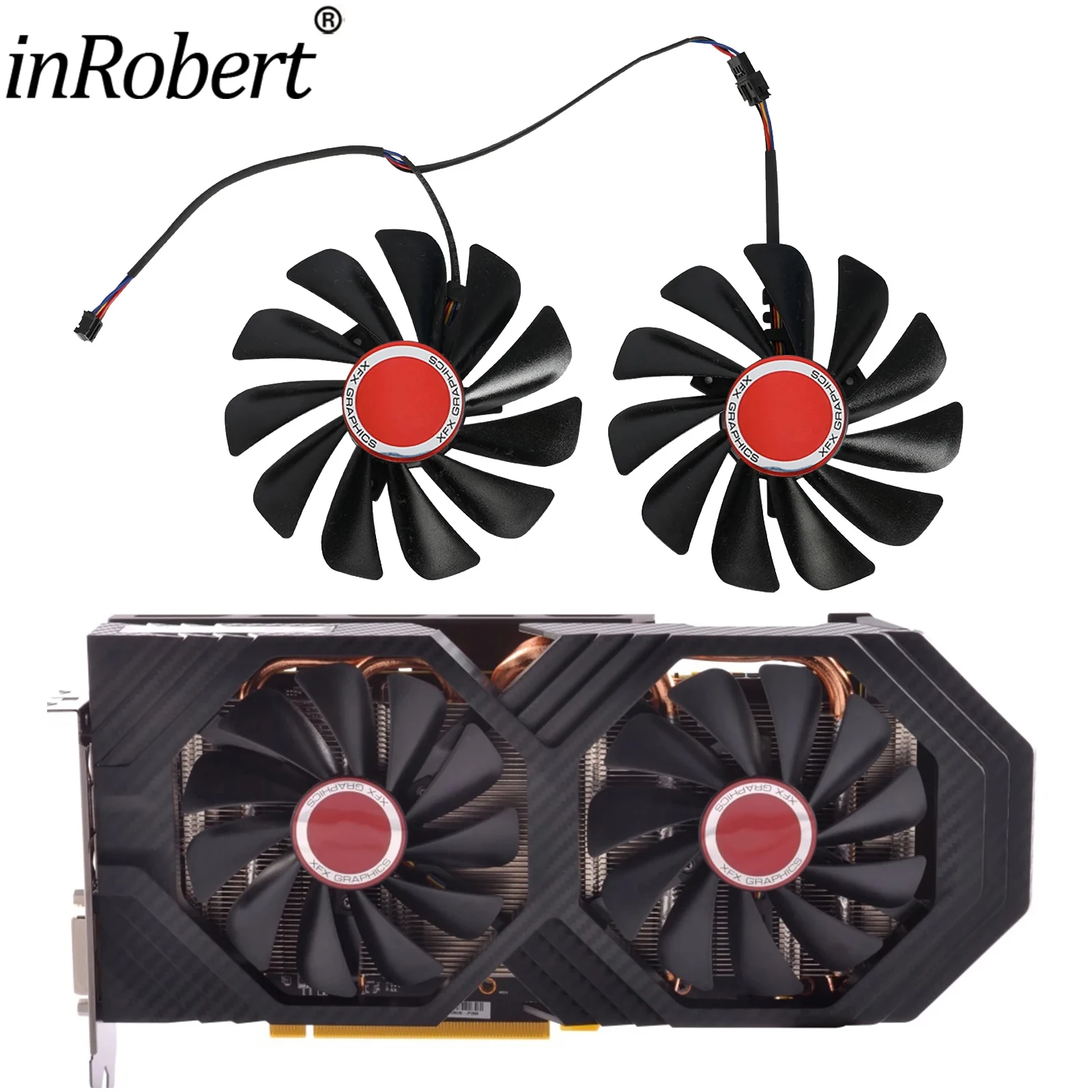 95MM FDC10U12S9-C 4Pin Cooler Fan Replace For XFX Radeon RX 570 580 590 4G Vega 56 64 RX580 Graphics Card Fans CF1010U12S