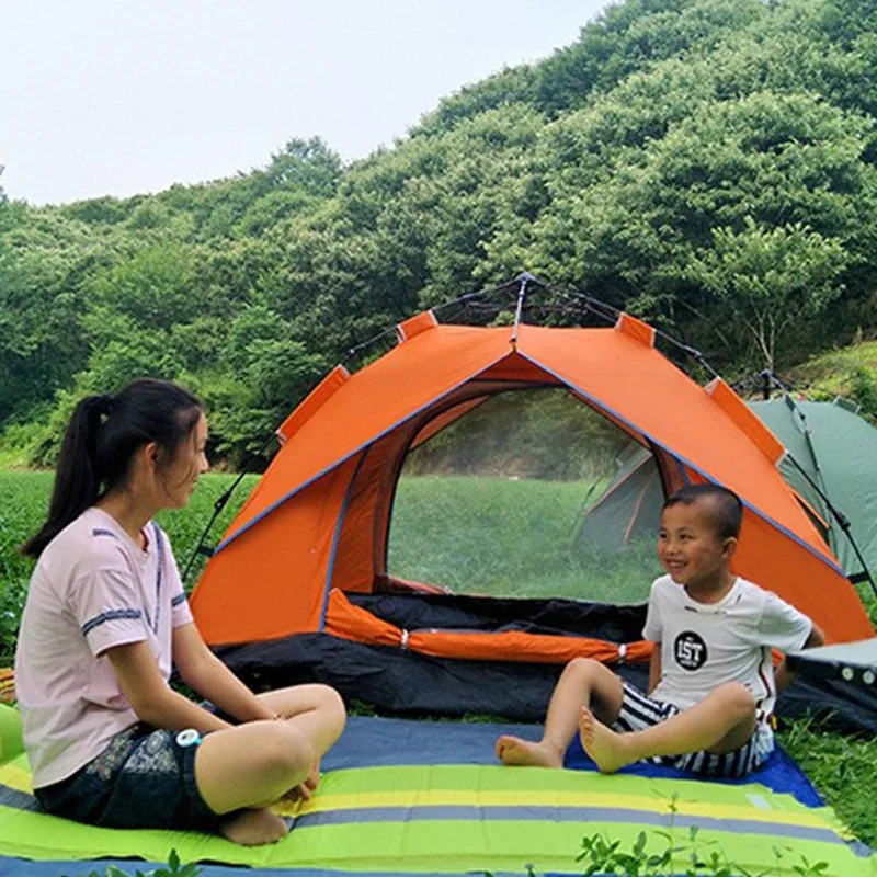 fully automatic custom camping tent waterproof 2-4-person thickened hiking outdoor travel camping tents wholesale