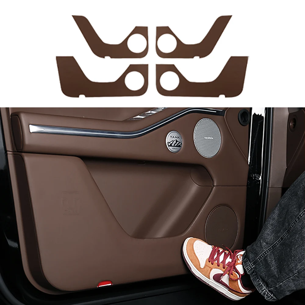 

Car Door Anti Kick Pad For GWM Tank 700 Hi4-T 2024 Leather Door Decoration Protective Anti Dirt Mat Accessories
