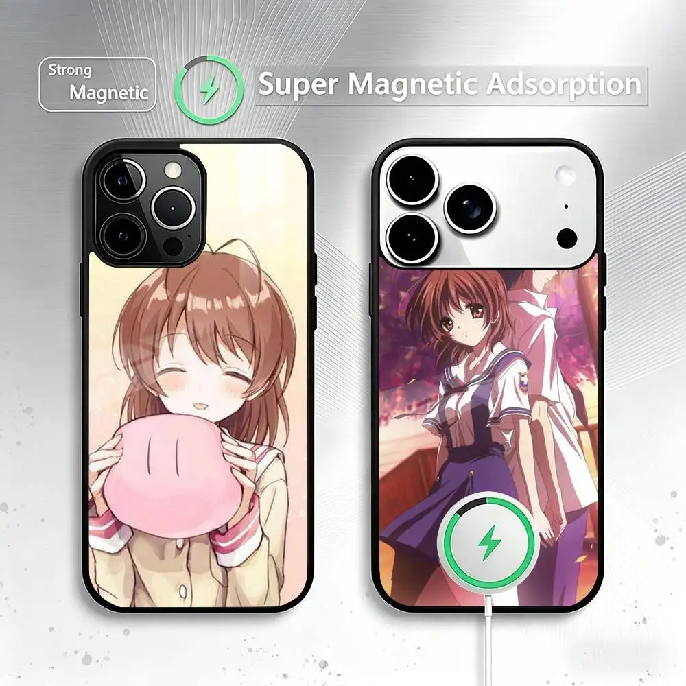 

Anime Clannad Phone Case For iPhone17,16,15,14,13,12,11 Plus,Pro Compatible with magnetic wireless charging