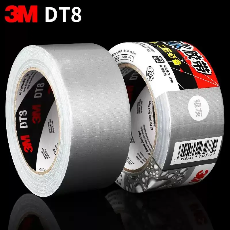 3M DT8 Strong Duty Duct Tape Waterproof and Leak Repair Pipeline Repair and Sealing Tape Traceless Single-sided High-Temperature