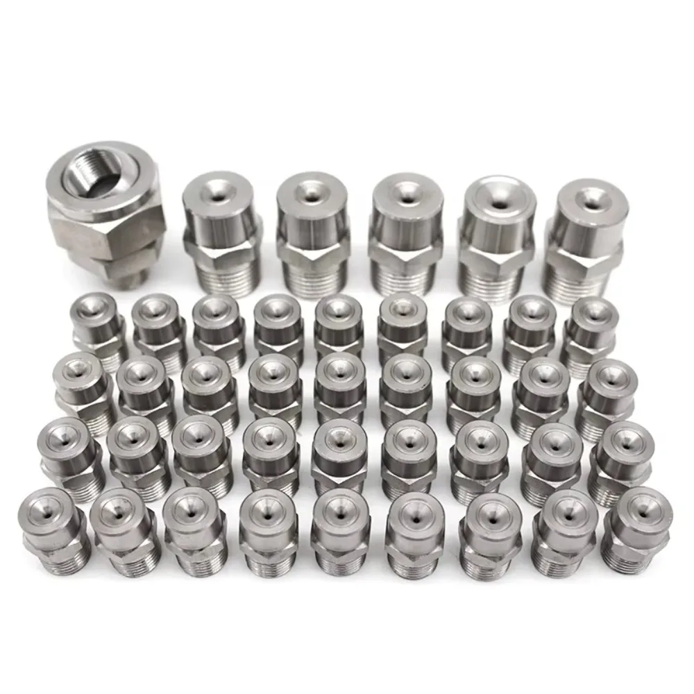 5PCS Wide‑Angle Solid Cone Nozzle Stainless Steel Full Cone Jet for Dust Suppression Cooling Tower Industrial Washing Equipment