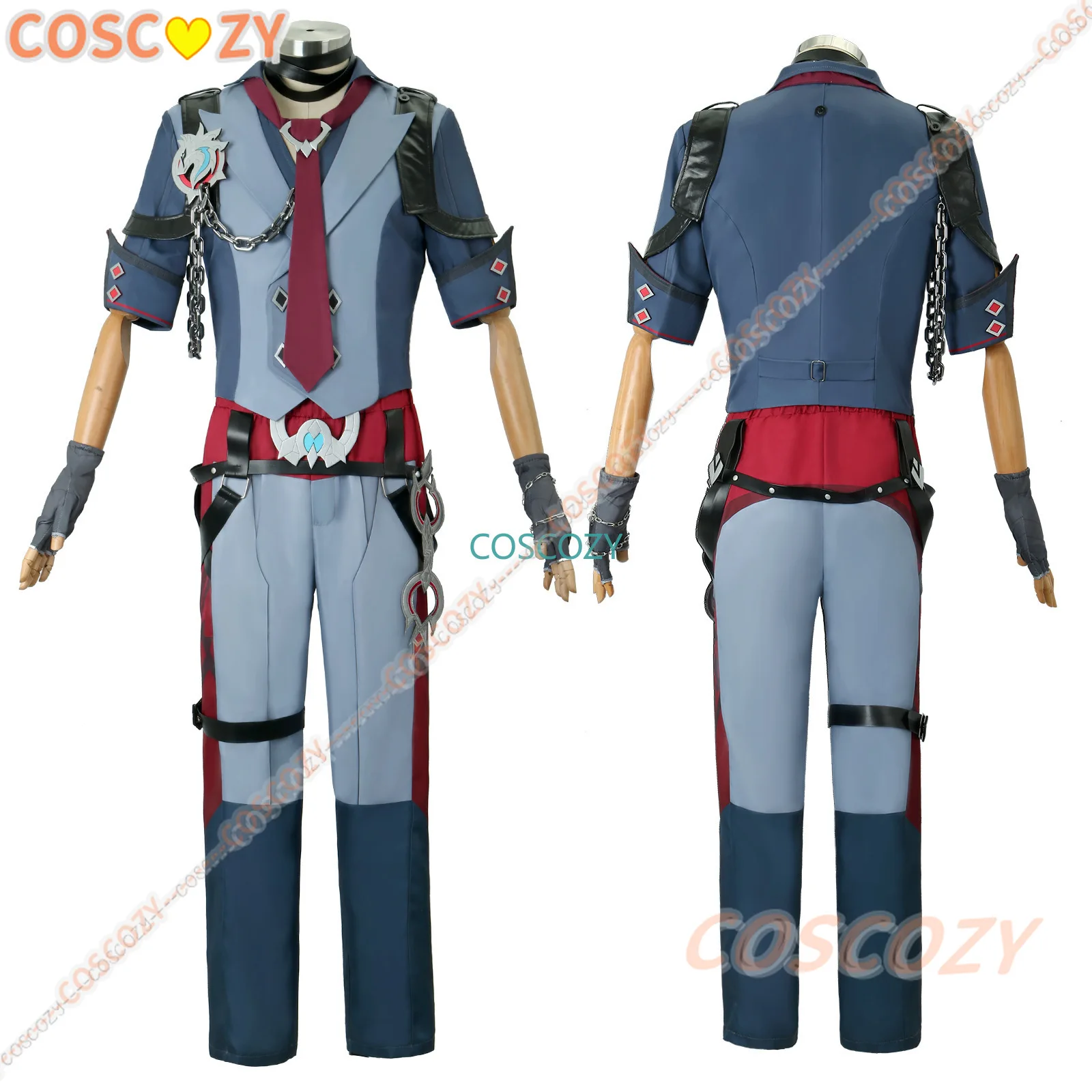 Nieuw Spel Skin Warder Wriothesley Cosplay Kostuum Fontaine Uniform Pruik Halloween Carnaval Party Outfit Kostuum Vrouwen Mannen Kleding