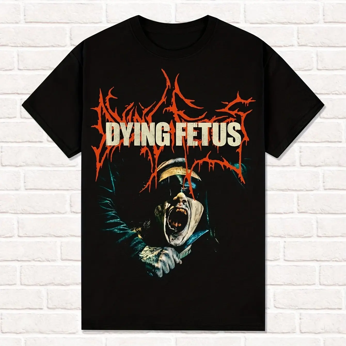

Футболка Dying Fetus Violent Death с логотипом и рисунком для мужчин и женщин, повседневный уличный стиль, универсальный принт Four Seasons