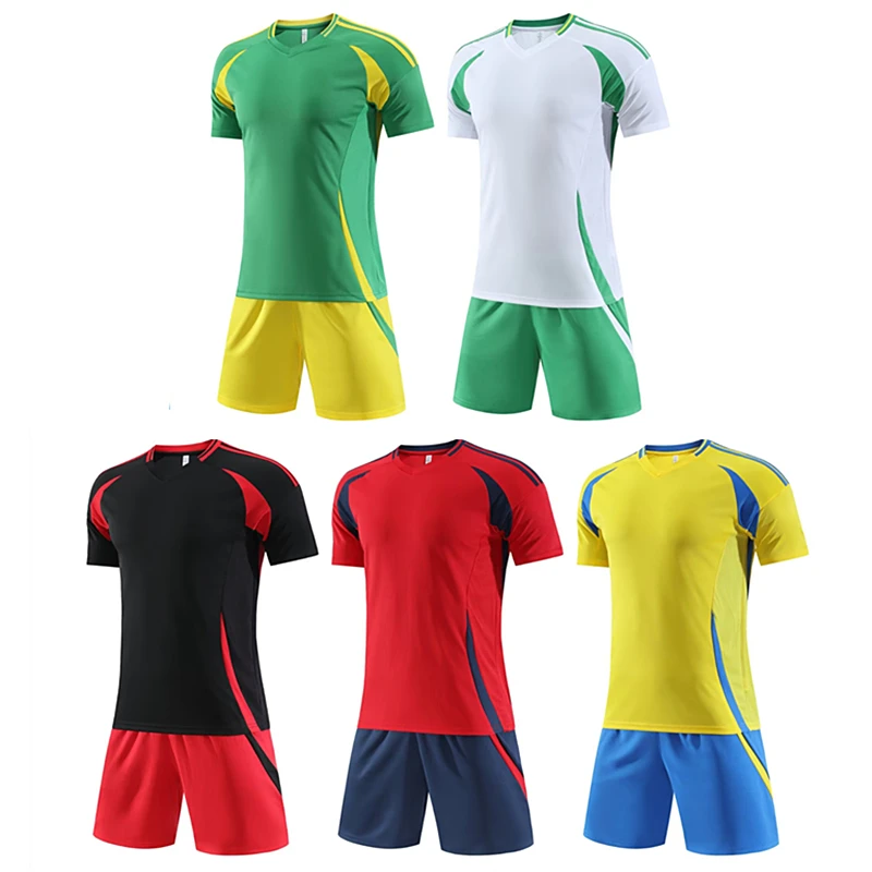 Soccer Jerseys Sets for Men Children Short Sleeve Sports Suit Shirt+Shorts Men Boys Football Training Tracksuits