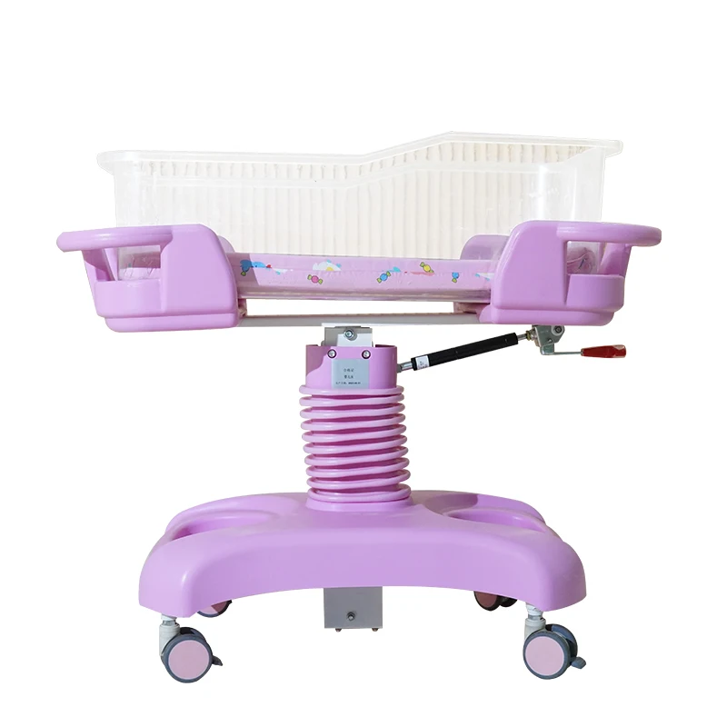 Medical Multifunction ABS Pediatric Bed for Newborns Adjustable Hospital Bed with Manual Tilting Crib for Neonatal Care